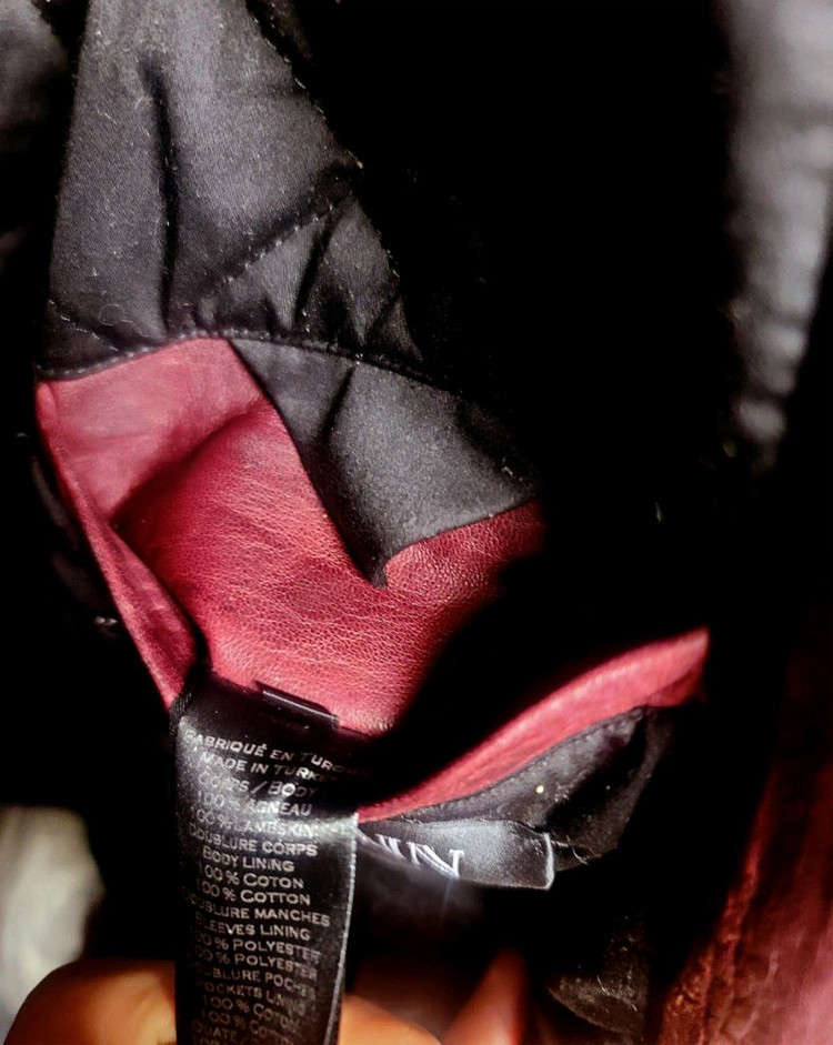 발망 / BALMAIN 이태리 버건디 양가죽 라이더 자켓 / 50(100-103) 이미지