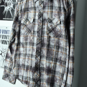 (M) 브랜드빈티지 셔츠 남방 체크 타이다이 아메카지 이미지