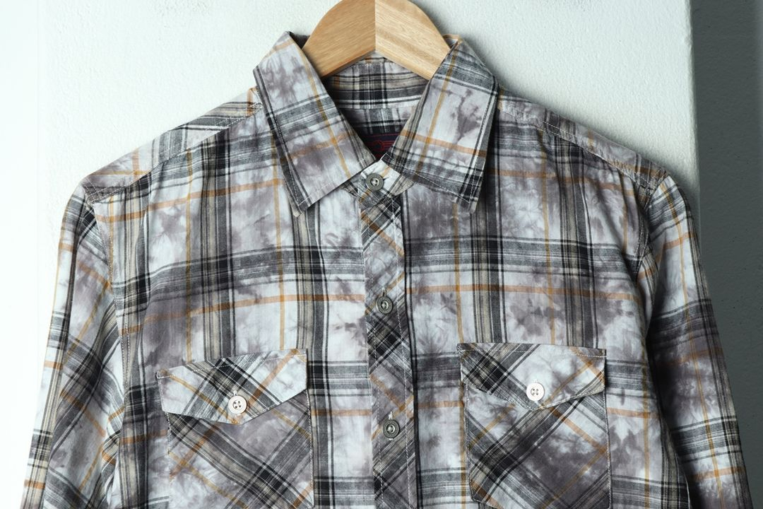 (M) 브랜드빈티지 셔츠 남방 체크 타이다이 아메카지 이미지