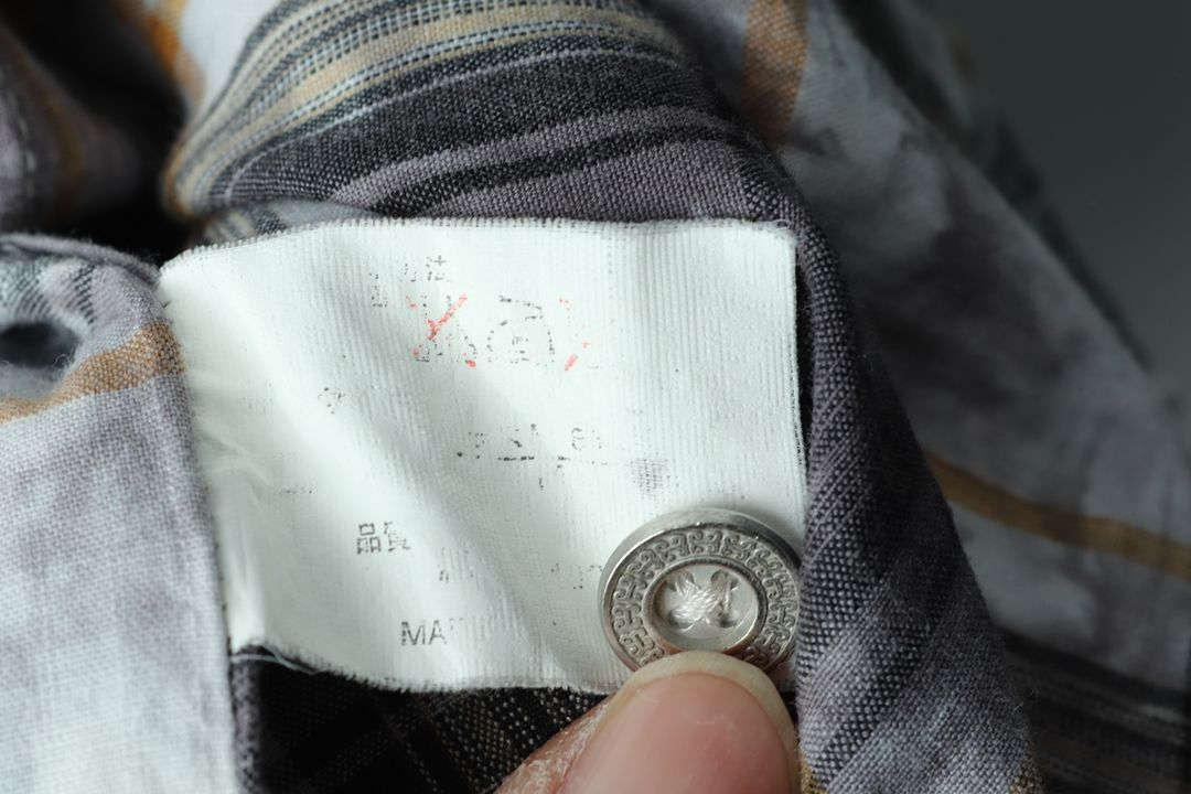 (M) 브랜드빈티지 셔츠 남방 체크 타이다이 아메카지 이미지