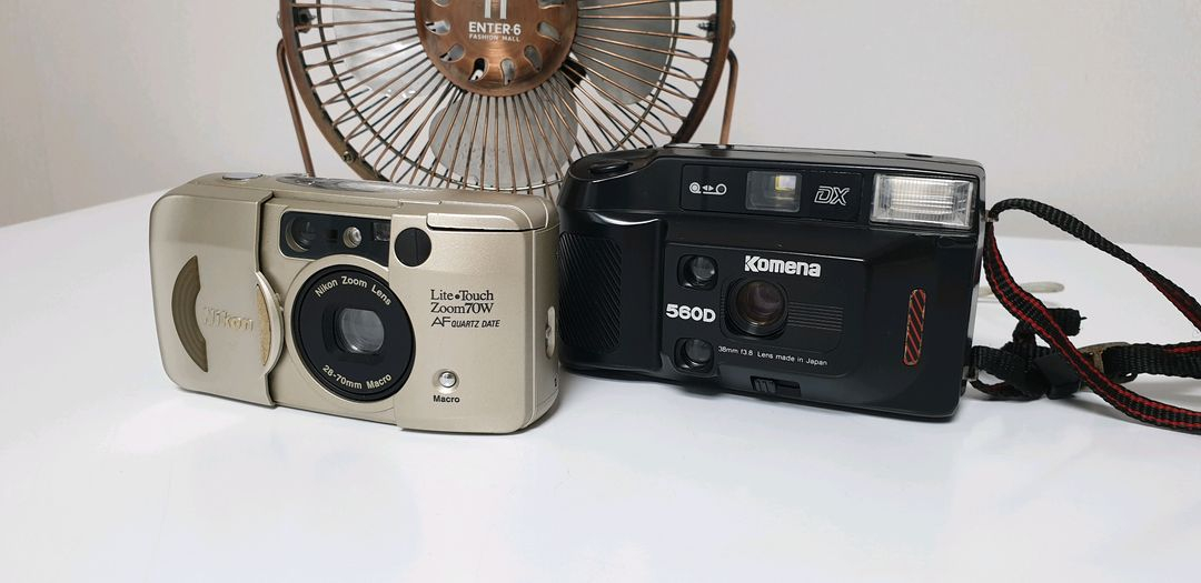 빈티지 필름 카메라 2종 (부품용, 소품용) 이미지