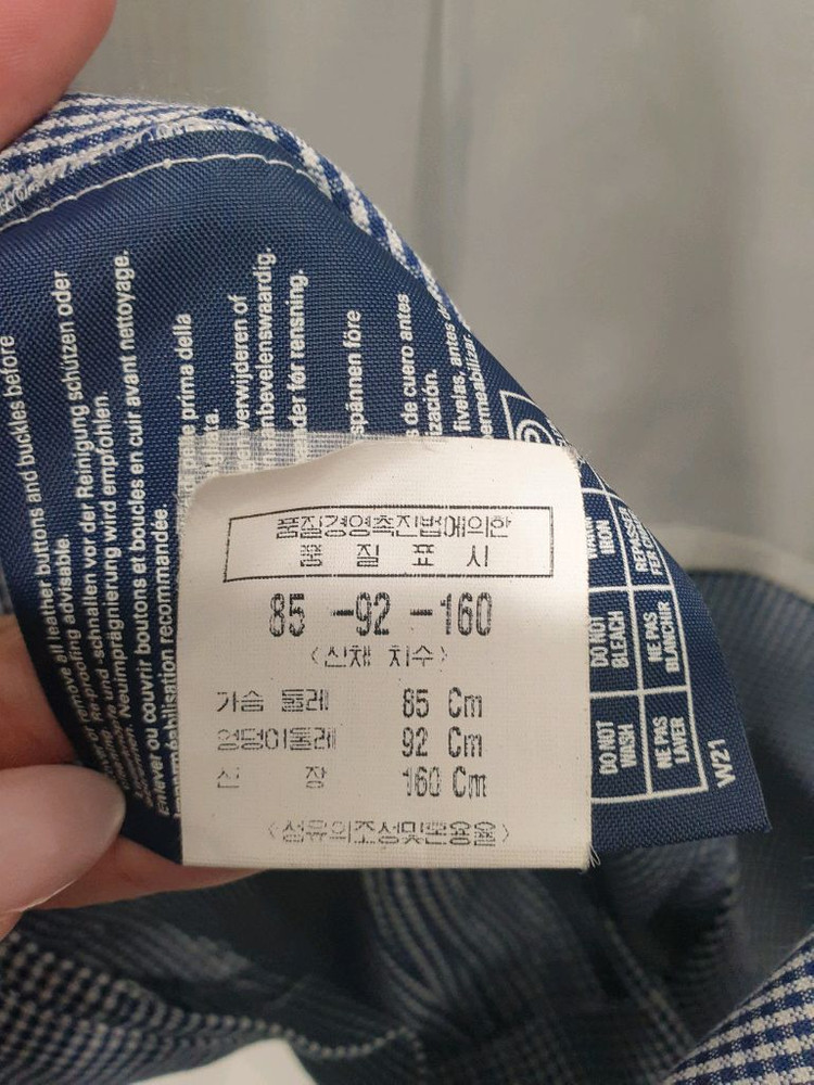 버버리 체크 블레이져 (55-66)--3