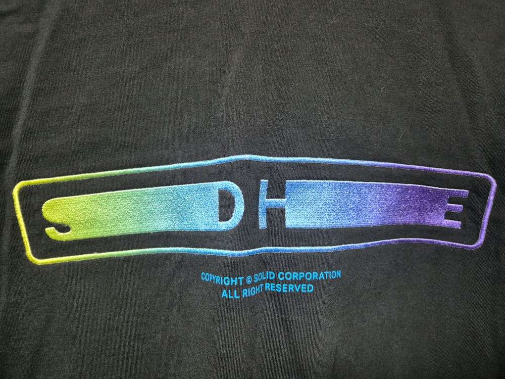 솔리드옴므 백로고 롱슬리브 티셔츠 블랙 이미지