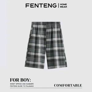 체크무늬 순면 남성용 반바지 잠옷(새상품)