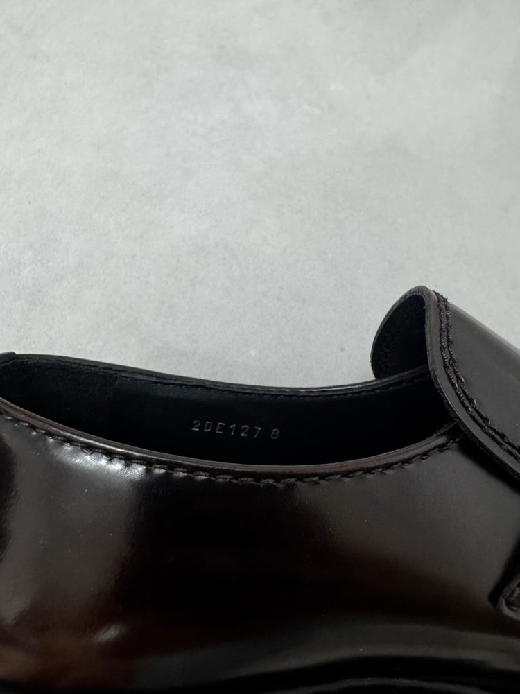 프라다 초콜릿 브러쉬드 레더 로퍼/8size(270mm) 이미지