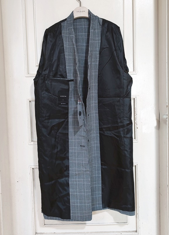 남성 봄코트100 글랜체크 트렌치코트 맥코트 새상품 이미지