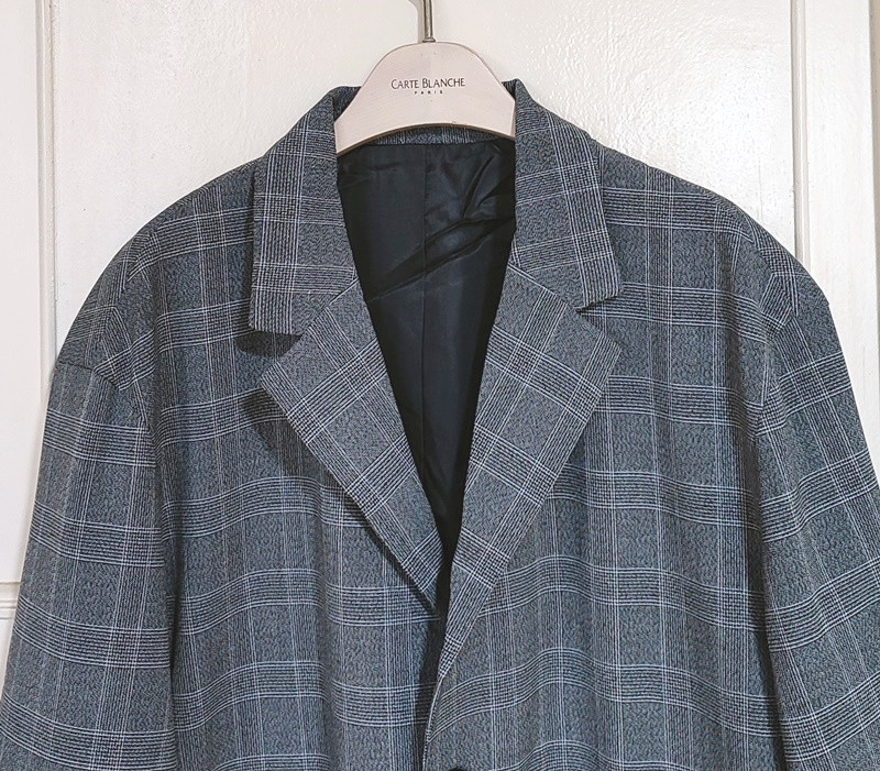 남성 봄코트100 글랜체크 트렌치코트 맥코트 새상품 이미지