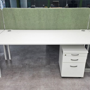 화이트책상서랍 세트 1800(스크린파티션별도)