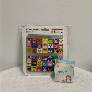 (미개봉)닌텐도 정품 new3ds 동물의숲 커버 플레이트 NO.68