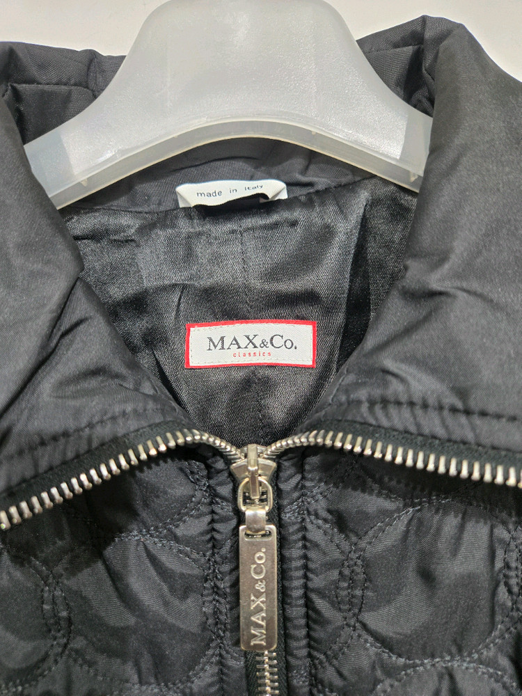 막스앤코 블랙 퀼팅 여성 자켓 막스마라 패딩--2