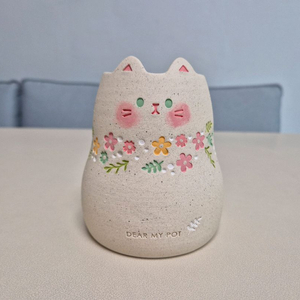 디어마이팟 고양이 화분 미사용 새상품