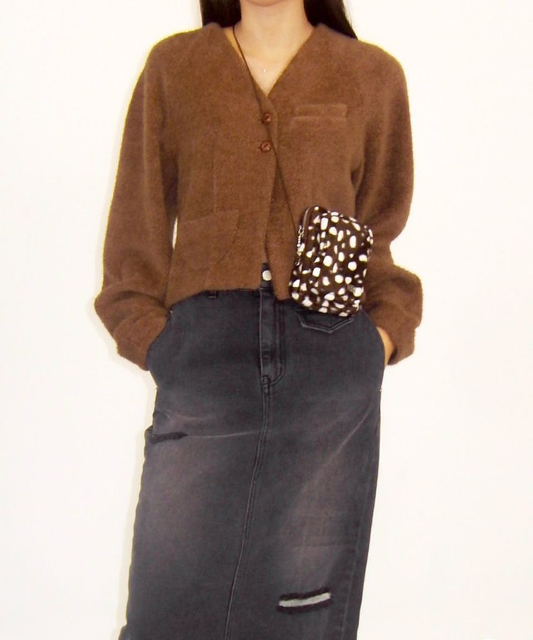 기준 밤비 브라운 미니백 퍼 크로스백 KIJUN--1