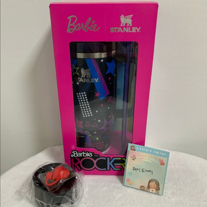 (미사용)스탠리 퀜처 H2.0 플로우스테이트 텀블러 80s 락커스 바비