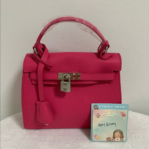 (미사용)에르메스 스타일 핑크 여성 가죽가방 숄더백 크로스백