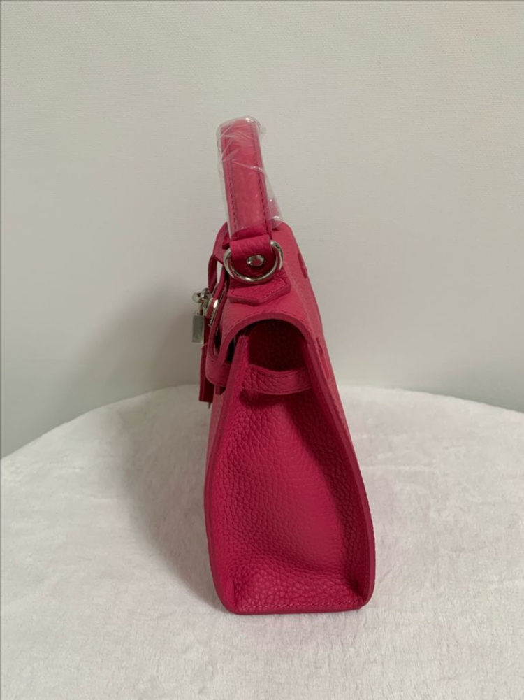 (미사용)에르메스 스타일 핑크 여성 가죽가방 숄더백 크로스백--2