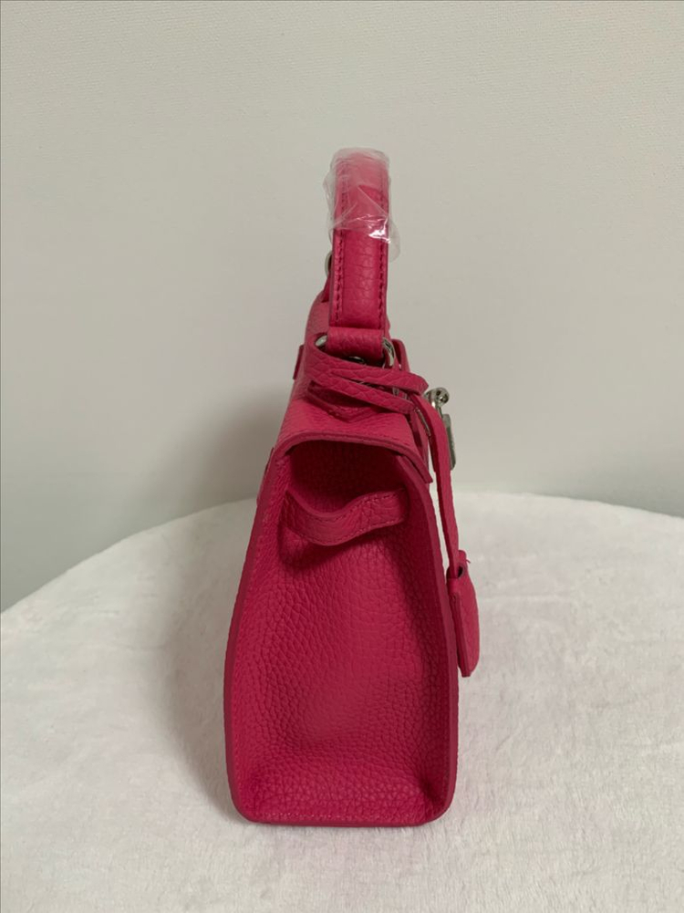 (미사용)에르메스 스타일 핑크 여성 가죽가방 숄더백 크로스백--3