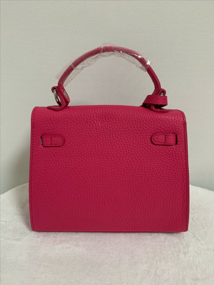 (미사용)에르메스 스타일 핑크 여성 가죽가방 숄더백 크로스백--4