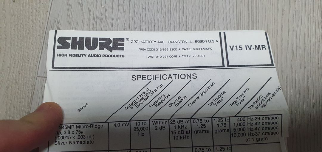 슈어(SHURE) V15 Type IV-MR 카트리지 판매--8