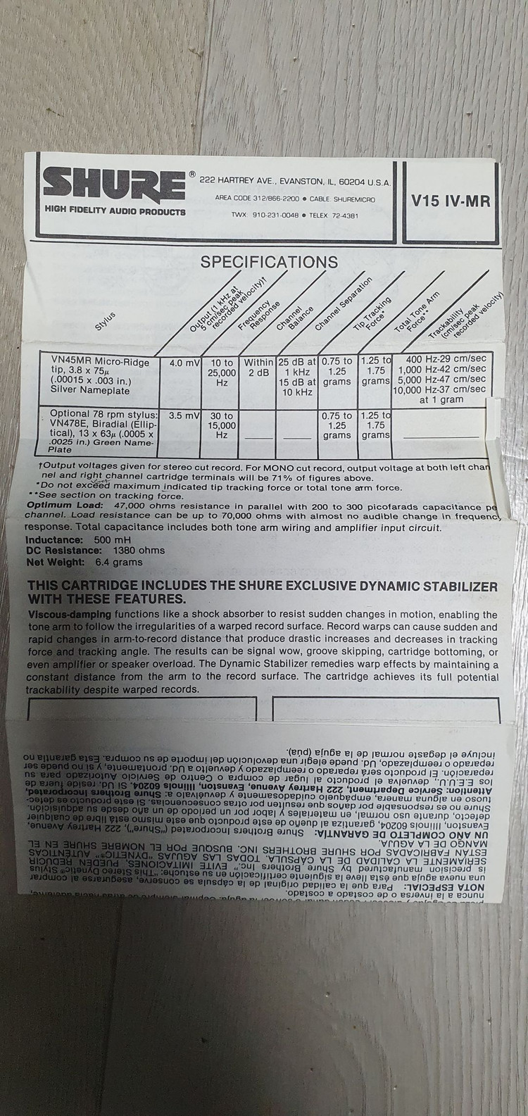 슈어(SHURE) V15 Type IV-MR 카트리지 판매--9