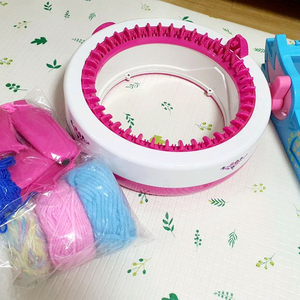 (미사용) 뜨개질 링 & 위빙 룸 세트 + 실 - 뜨개기계 2종 일괄