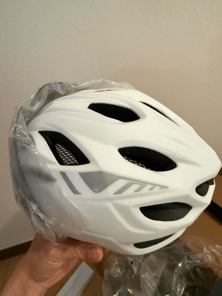 카부토 비트 매트 화이트 자전거 헬멧 고글 탈부착 가능 이미지