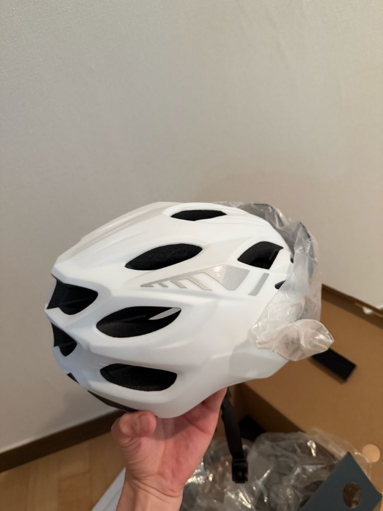 카부토 비트 매트 화이트 자전거 헬멧 고글 탈부착 가능 이미지