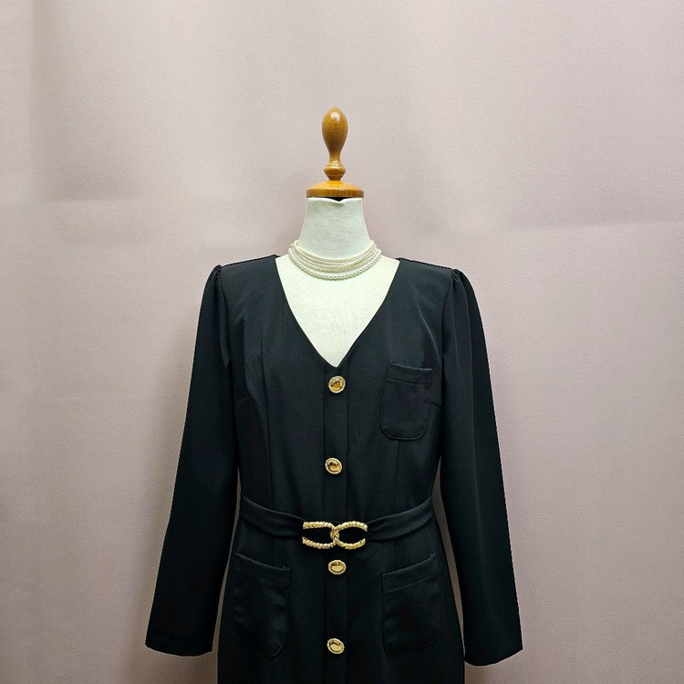 PEARL 금장포인트 원피스--1