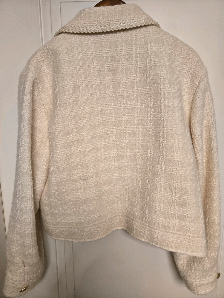 Sandro 24 산드로 아이보리 트위드 자켓--1