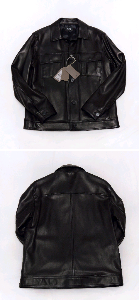 신품급) 아페쎄 (A.P.C) 저스틴 레더 트러커 자켓 (100+) 이미지