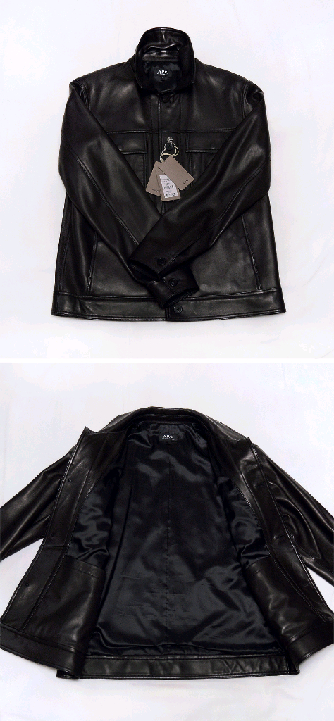 신품급) 아페쎄 (A.P.C) 저스틴 레더 트러커 자켓 (100+) 이미지