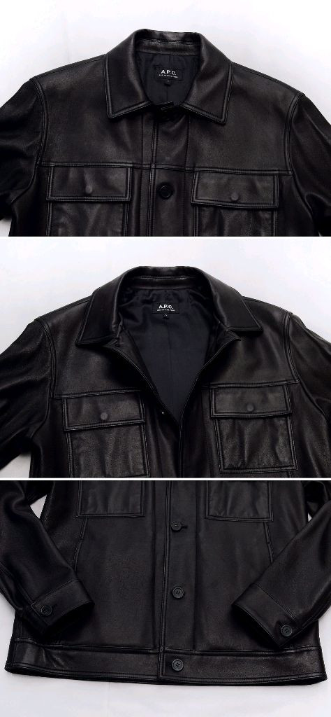 신품급) 아페쎄 (A.P.C) 저스틴 레더 트러커 자켓 (100+) 이미지