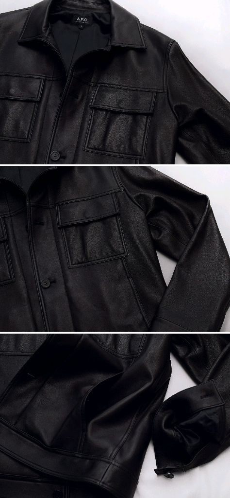 신품급) 아페쎄 (A.P.C) 저스틴 레더 트러커 자켓 (100+) 이미지