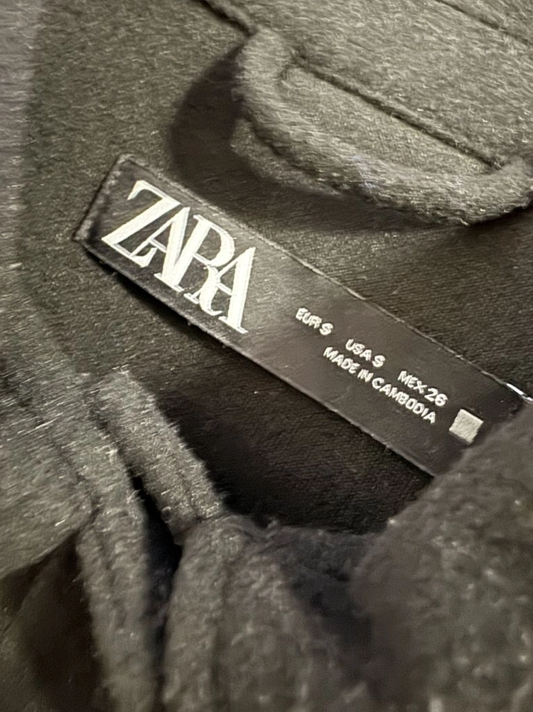 여성 자라 ZARA 미니멀 메탈릭 버튼 크롭 자켓 S 이미지