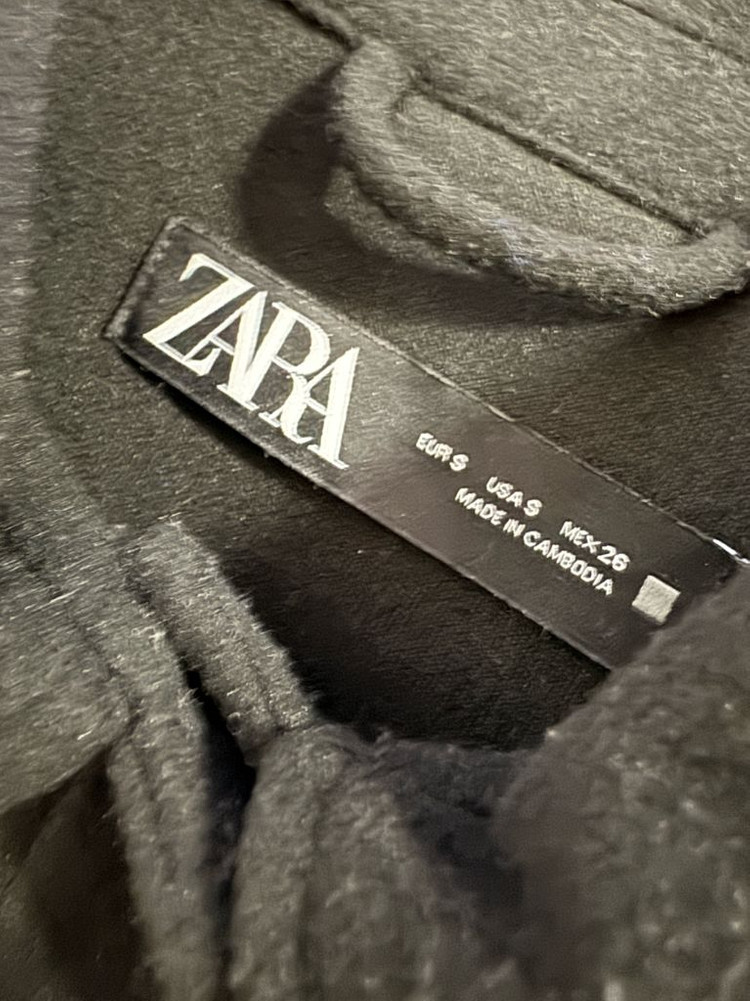 여성 자라 ZARA 미니멀 메탈릭 버튼 크롭 자켓 S 이미지