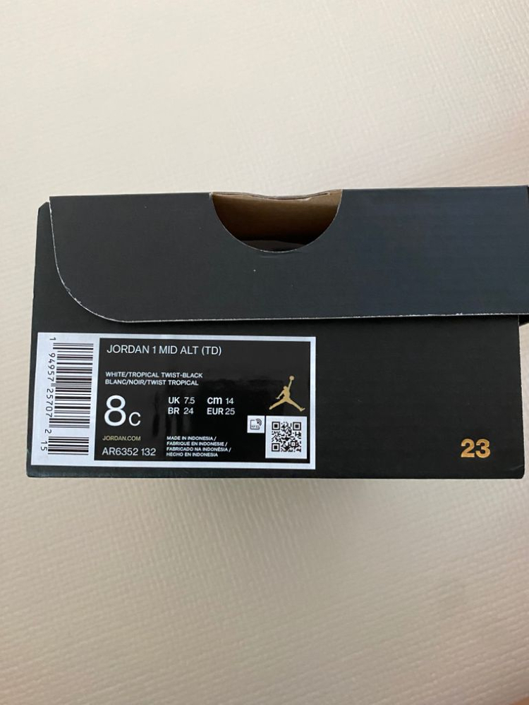 (가격인하)한정판 조던1 미드 트로피컬 트위스트(TD) 140mm 이미지