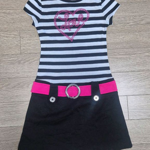 여아 스트리이프 원피스