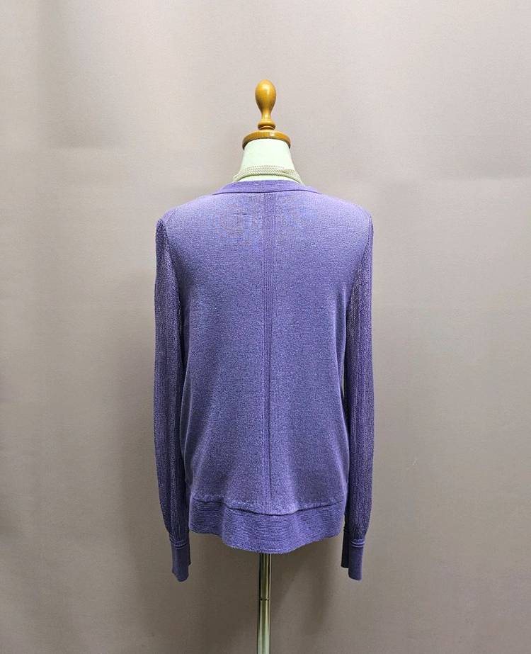 케이수 펄보라 망사소매 니트--7