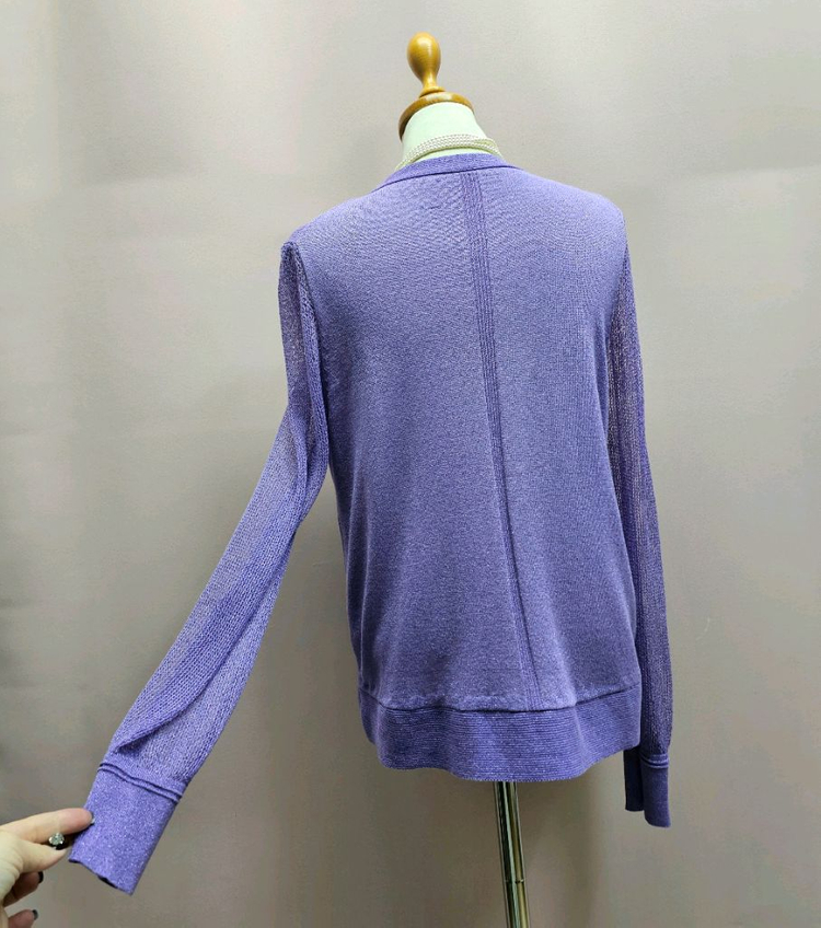 케이수 펄보라 망사소매 니트--8