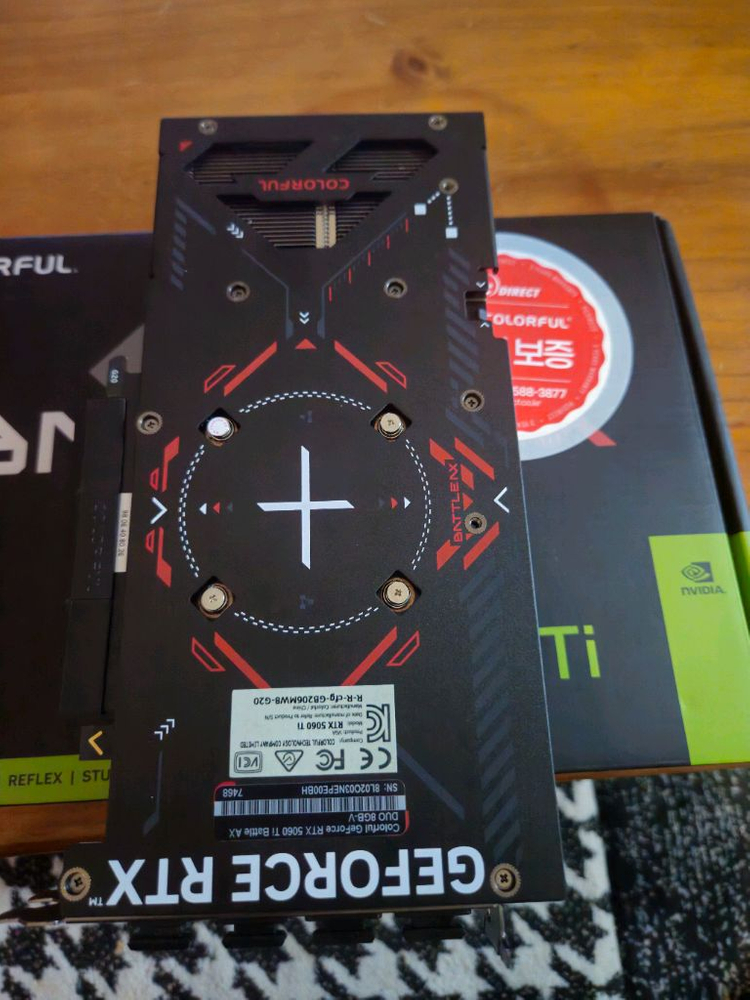 [Colorful] 지포스 RTX 5060 Ti 토마호크 DUO D7 8GB RGB 갬성 이미지