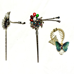 비녀 머리삔 한복 악세사리 일괄