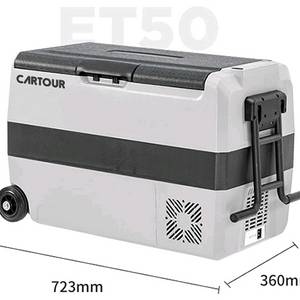 ET50 캠핑용냉장고, 바퀴 유, 그레이색, 독일 콤프 이미지