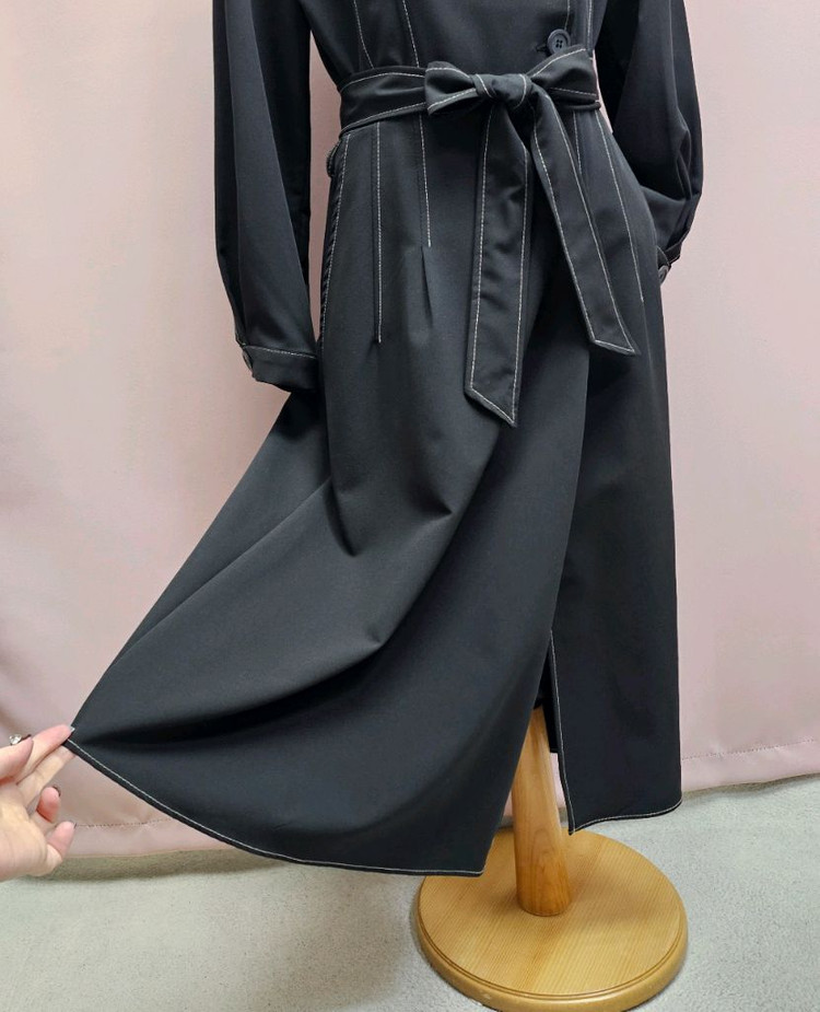 마란트 스티치 더블 롱원피스 제천끈 세트--5