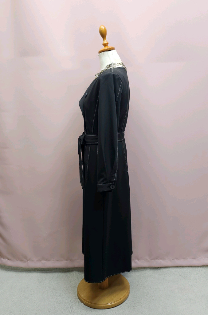 마란트 스티치 더블 롱원피스 제천끈 세트--6