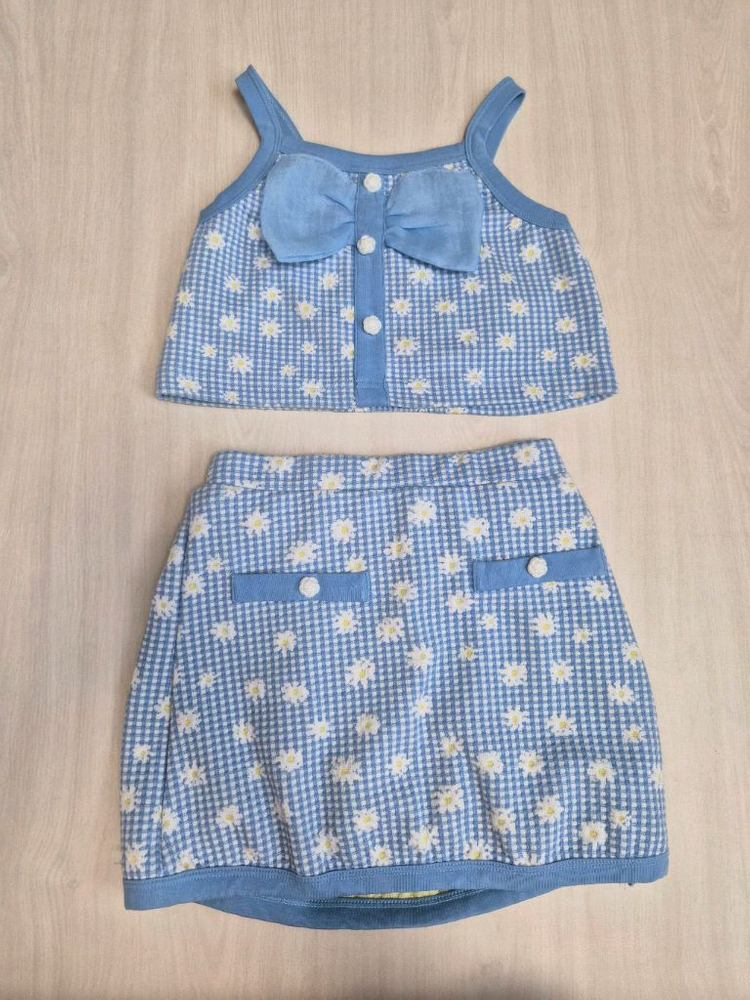 에스핏 여아 체크 원피스 세트 130호 이미지