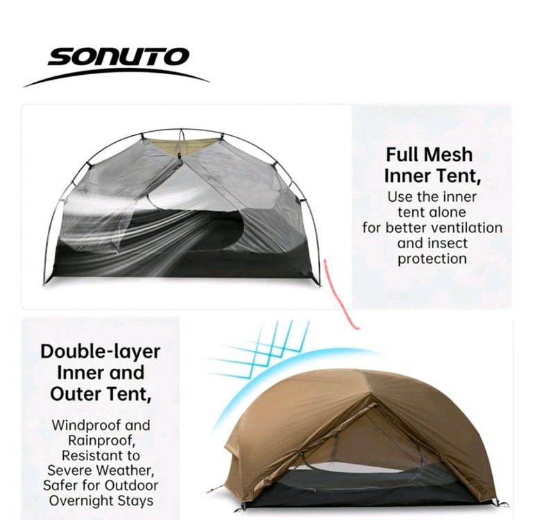 소누토 백패킹 텐트 이미지