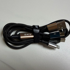 스카이 27W 3in1 USB A to C타입 5핀, 8핀 1.2M 이미지