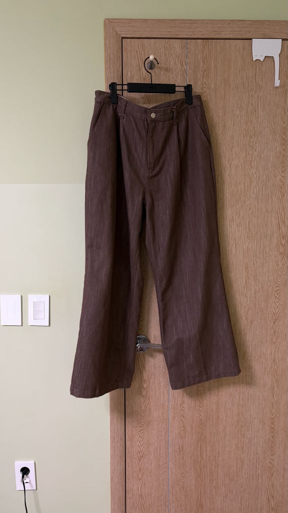 리플라이퍼키 원턱 데님 와이드 팬츠 L--1