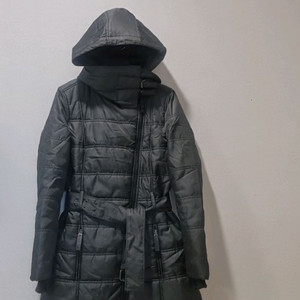 AX 아르마니 익스체인지 벨트 패딩 코트 S / 슬림핏 후드 롱패딩