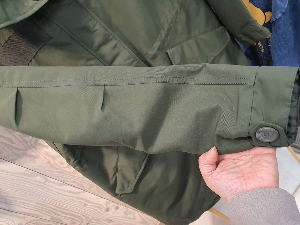 [상태좋음] 스마일리월드 정품 후드 야상 코트 (카키/85호) 이미지