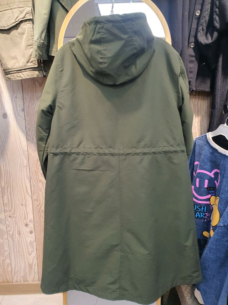 [상태좋음] 스마일리월드 정품 후드 야상 코트 (카키/85호) 이미지